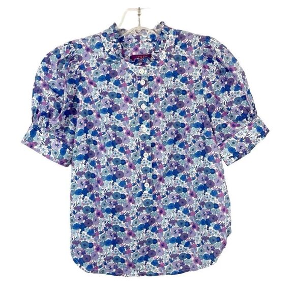 J. Crew Puff-sleeve button-front shirt in Liberty® Arrow Floral fabric Size M - Picture 3 of 6